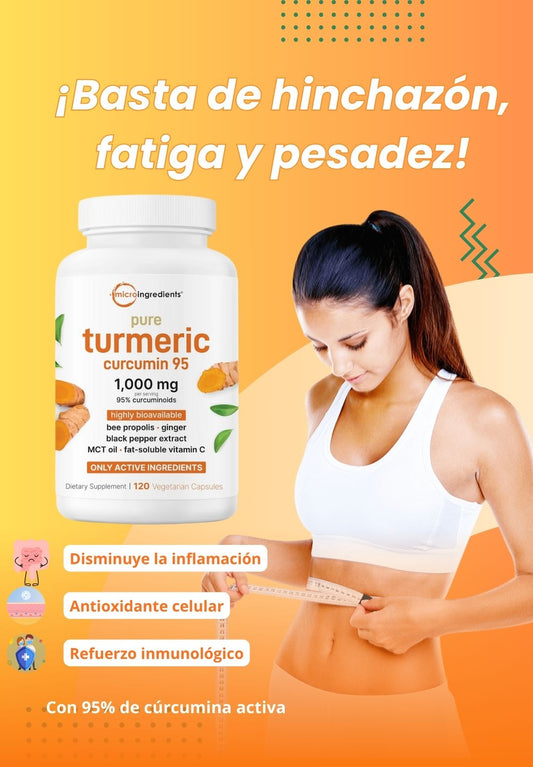 Turmeric Curcumin - El Desinflamante Digestivo Natural Más Potente